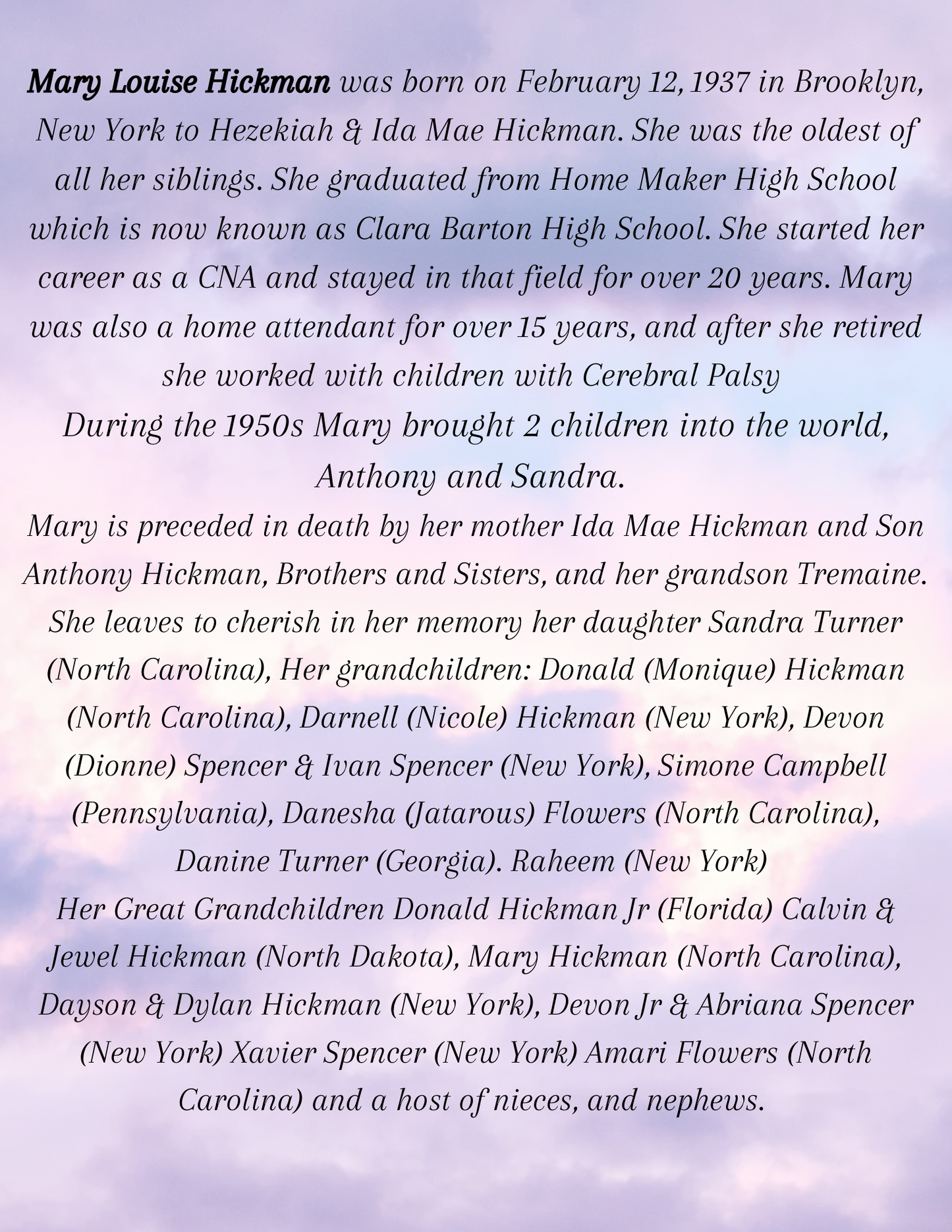 Homegoing Program Downloadable