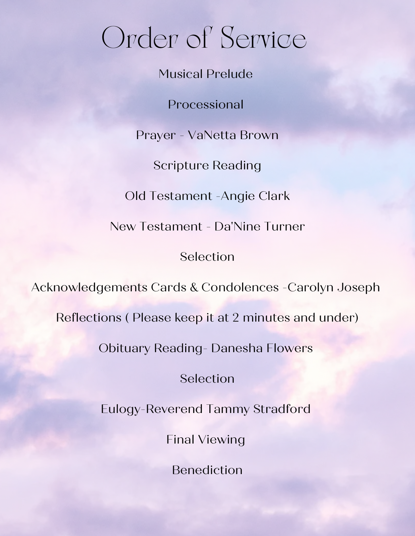 Homegoing Program Downloadable
