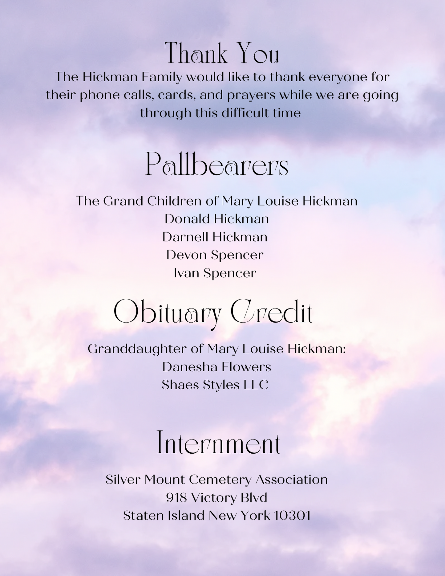 Homegoing Program Downloadable